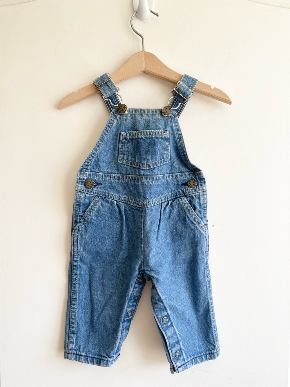 Vtg 90s Oshkosh B’gosh Vestbak Denim Overalls Baby 3-6 M Western Country Farm